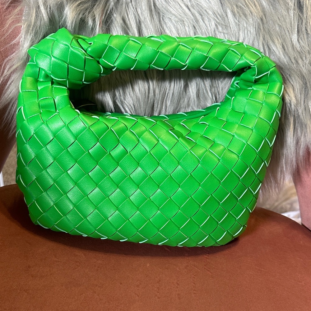 Green Woven Handbag